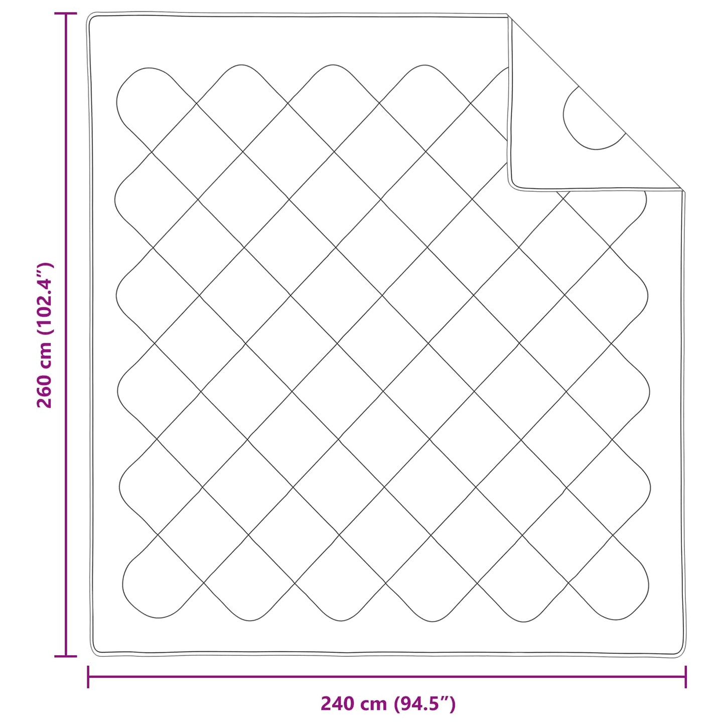 Pilotă de vară cu pernă 3 pcs Alb Microfibră