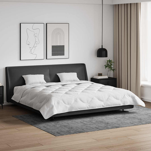 Pilotă cu pernă 3 pcs Alb Microfibră