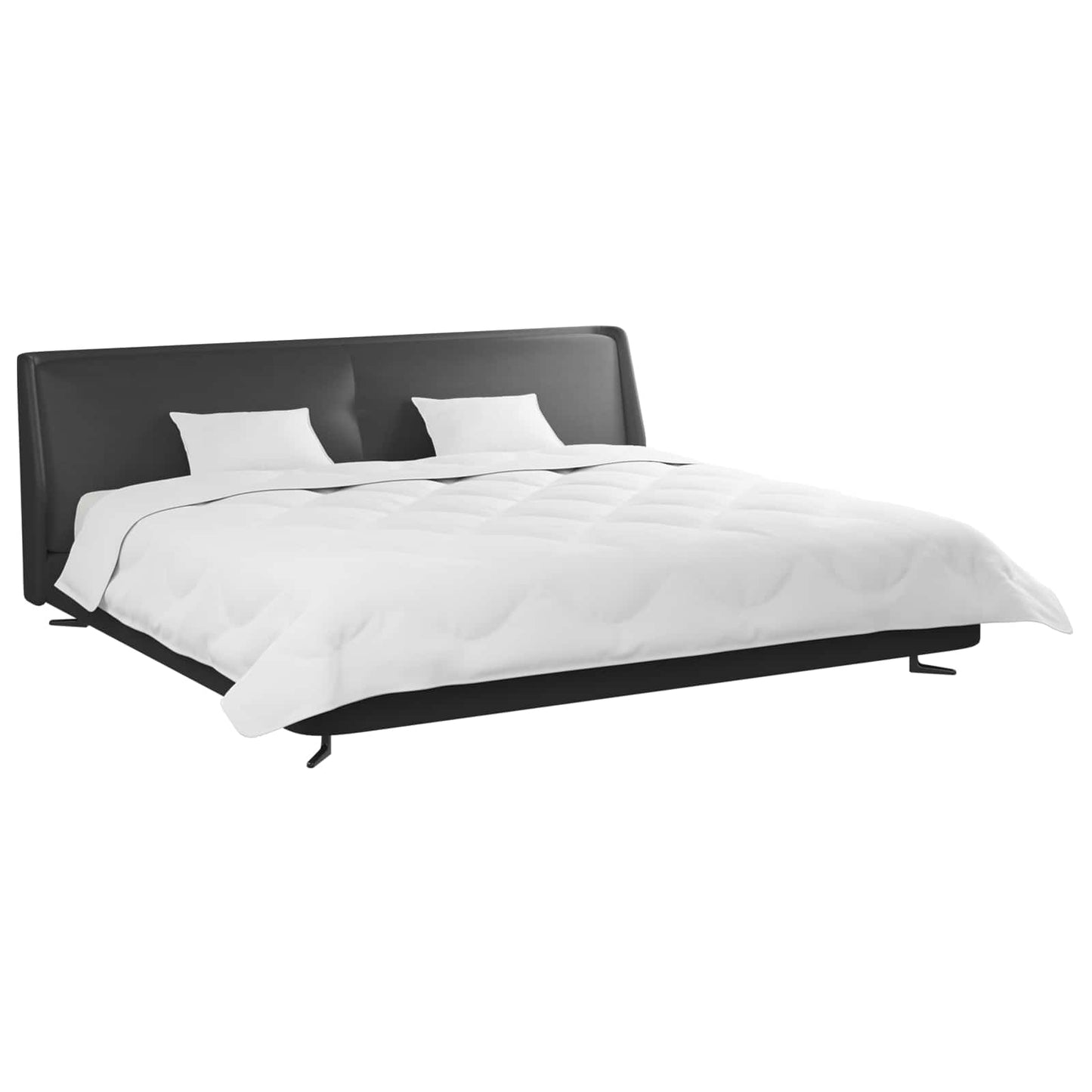 Duvet de iarnă cu pernă 3 pcs Alb Microfibră