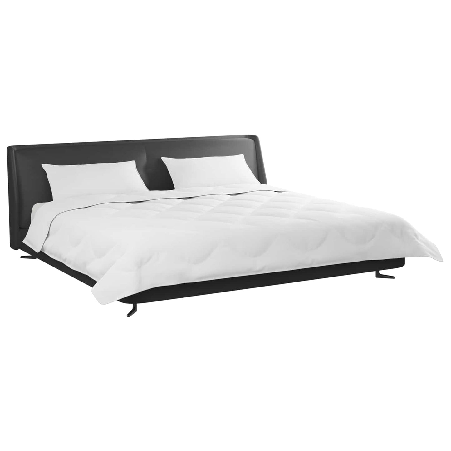 Duvet de iarnă cu pernă 3 pcs Alb Microfibră