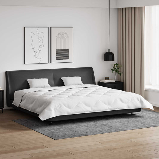 Duvet cu perne cu pernă 3 pcs Alb Microfibră și Pene de Rață