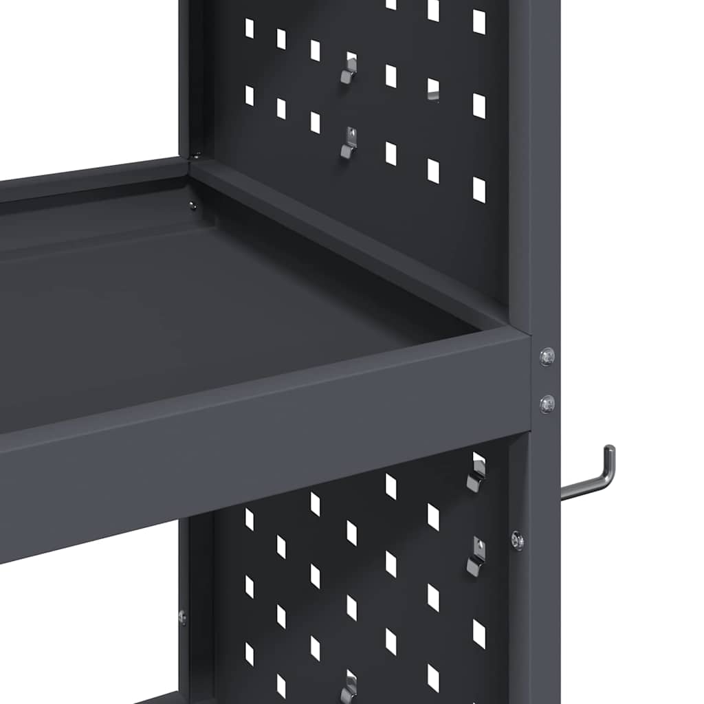 Cărucior pentru unelte cu raft Antracit 75 x 35 x 73 cm