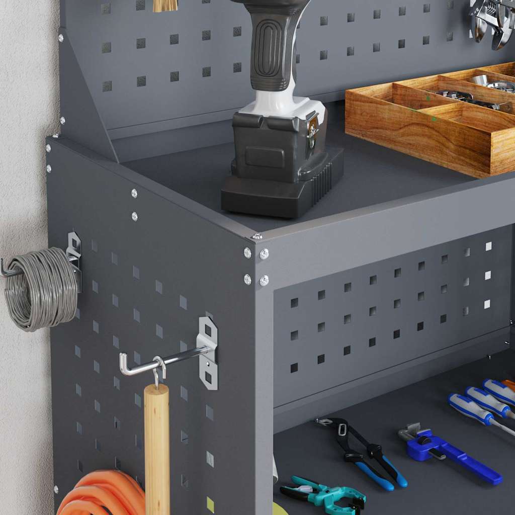 Cărucior pentru unelte cu raft Antracit 65 x 35 x 111 cm