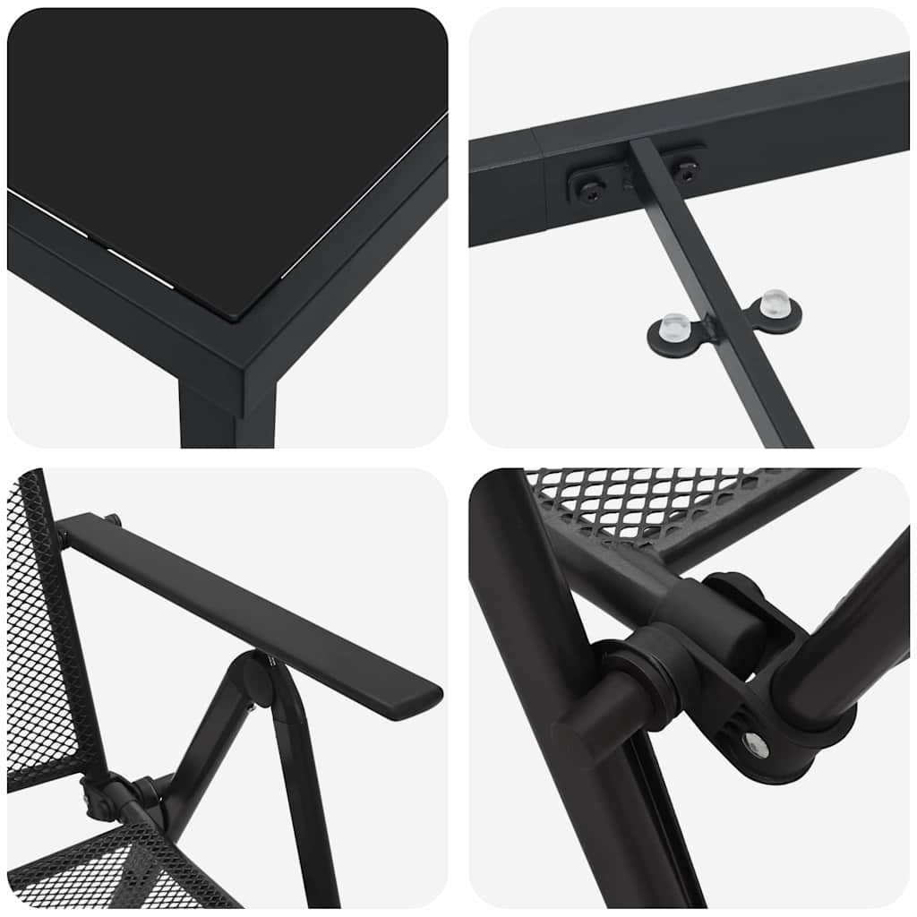 Set de masă pentru grădină 7 pcs Antracit