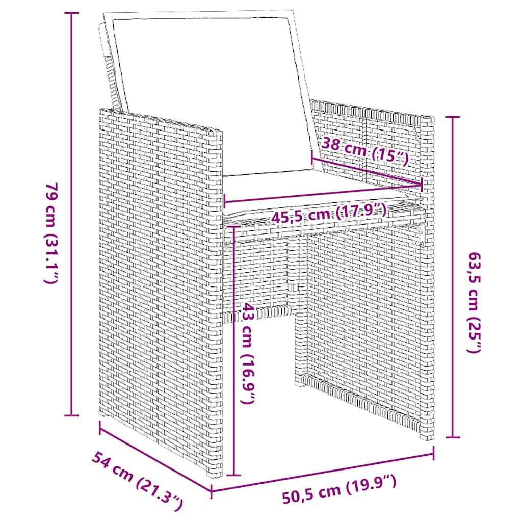 Set de masă pentru grădină cu pernă 5 pcs Bej poliratan