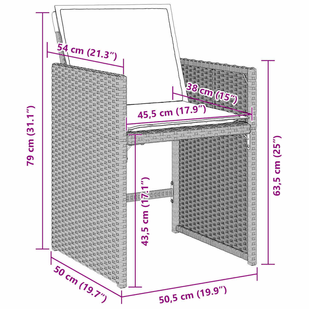Set de masă pentru grădină 5 pcs Gri deschis poliratan