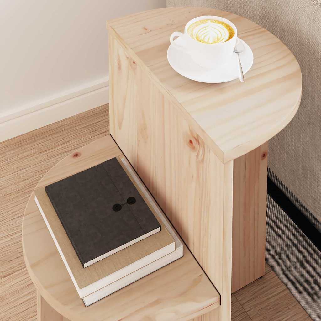 Masă de cafea natural 50 x 40 x 50 cm Lemn masiv de pin