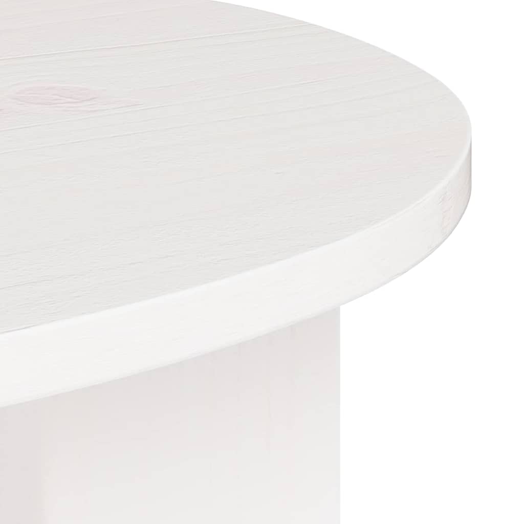 Masă de cafea Alb 50 x 40 x 50 cm Lemn masiv de pin