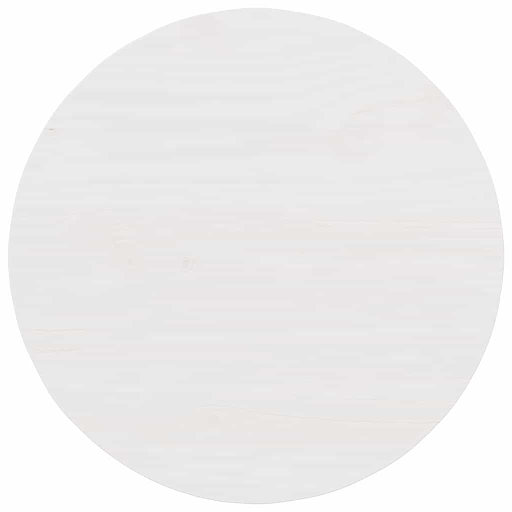 Masă de cafea Alb 50 x 50 x 35 cm Lemn masiv de pin