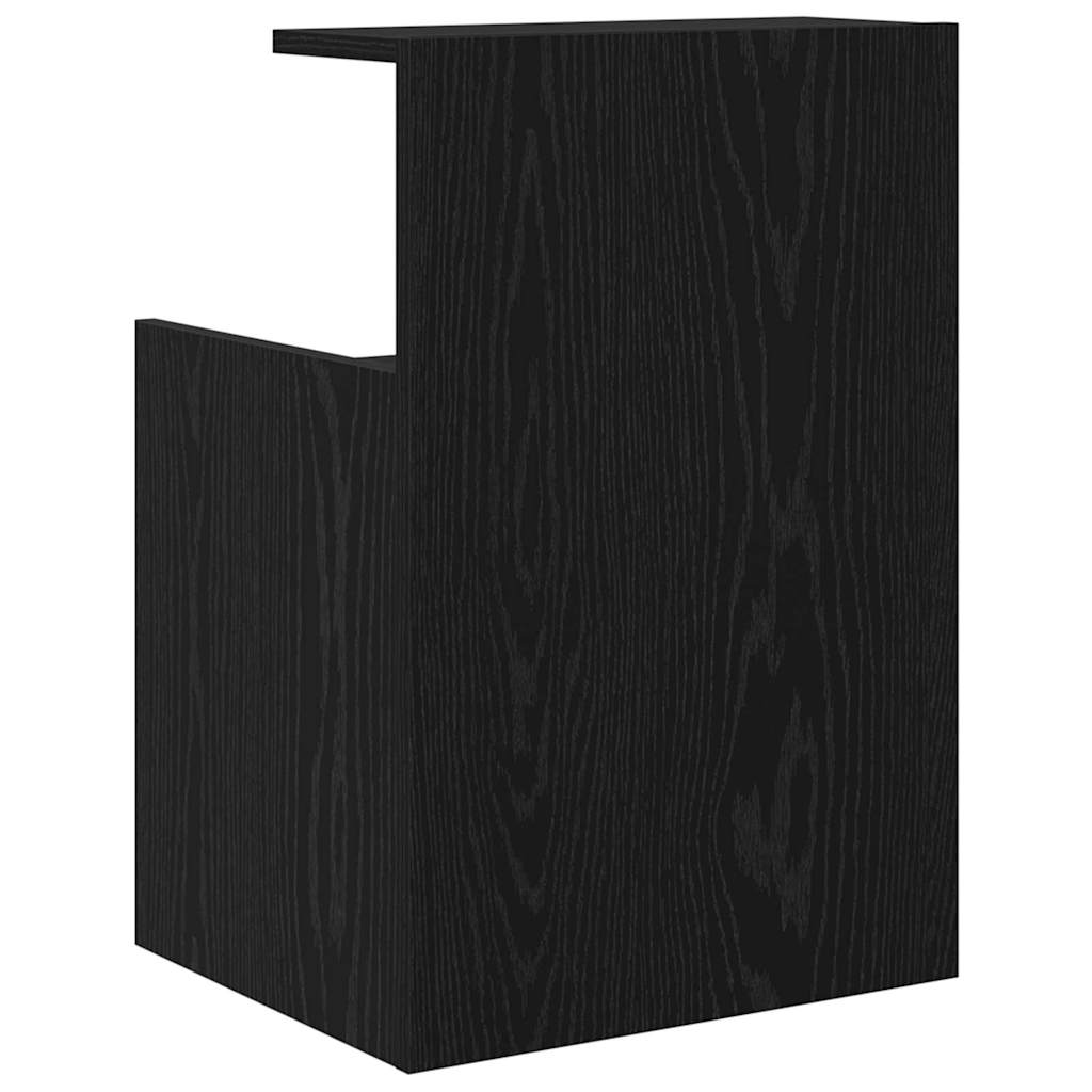 Dulap de noapte 2 pcs Stejar Negru 40 x 35 x 60 cm