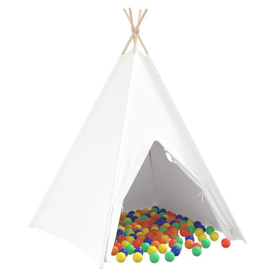 Cort Teepee Alb 120 x 120 x 150 cm