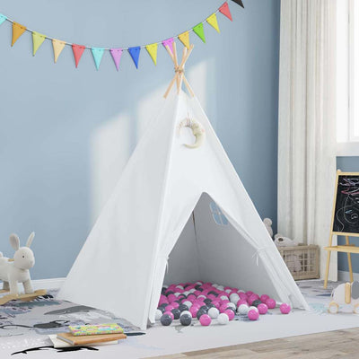 Cort Teepee Alb 120 x 120 x 150 cm