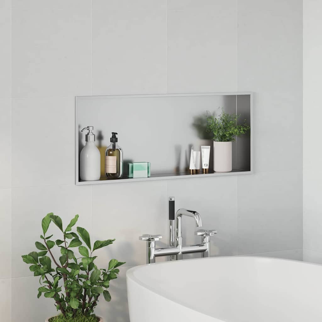 Nisă de Duș Argintiu 75 x 30 x 9,5 cm Oţel inoxidabil