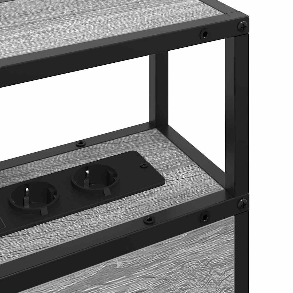 Tăblie de depozitare cu raft sonoma gri 90 cm Lemn compozit