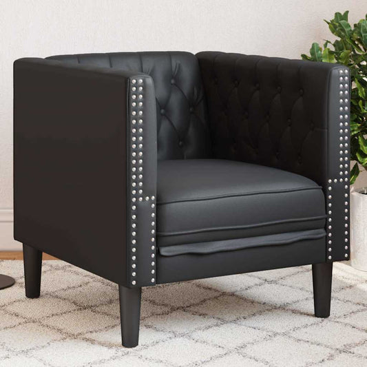 Canapea Negru 74,5 x 71 x 70,5 cm PVC