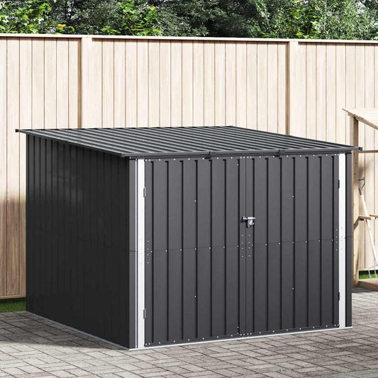 Shed pentru biciclete 3 pcs Antracit 215 x 206 x 157 cm Metal