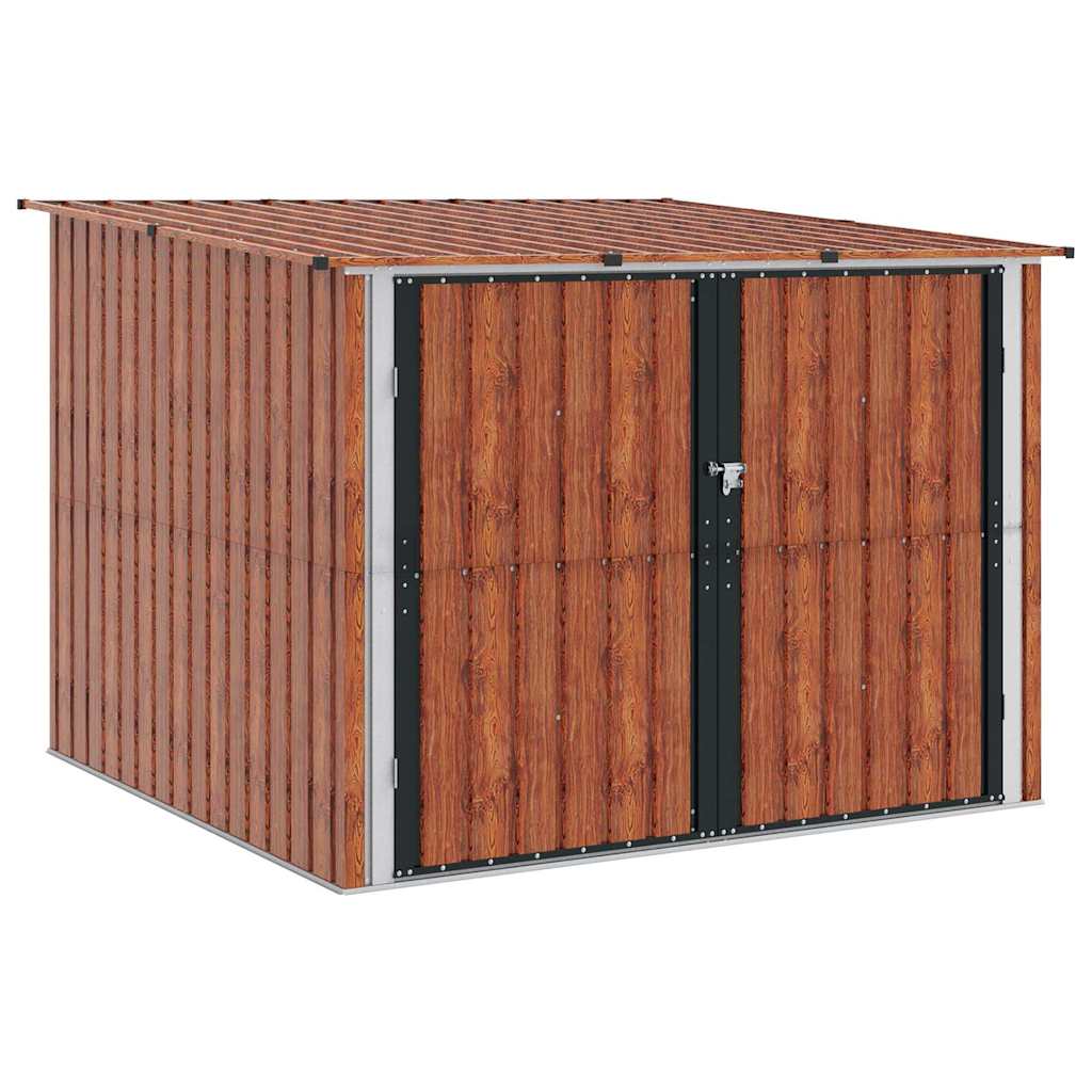 Shed pentru biciclete 3 pcs Maro 215 x 206 x 157 cm Metal