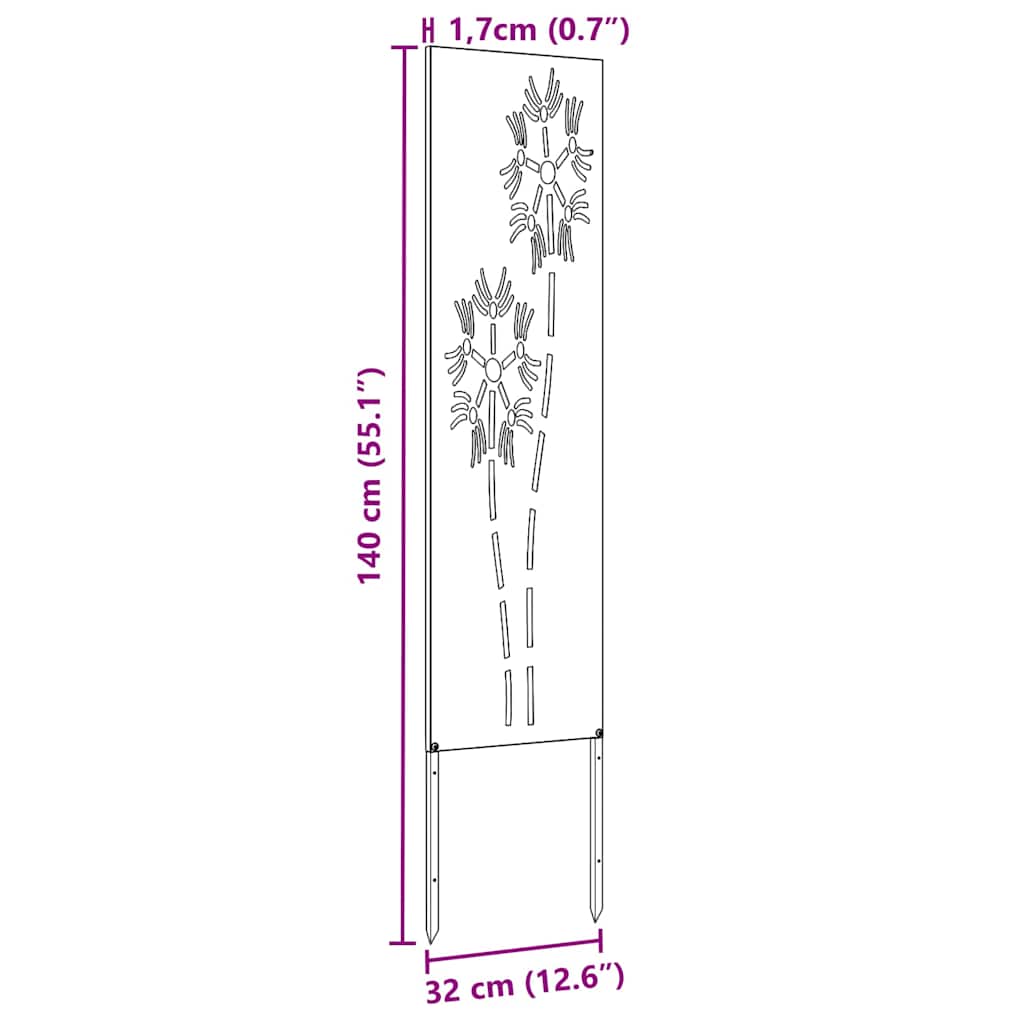 Ecran de intimitate pentru grădină Argintiu 32 x 140 cm