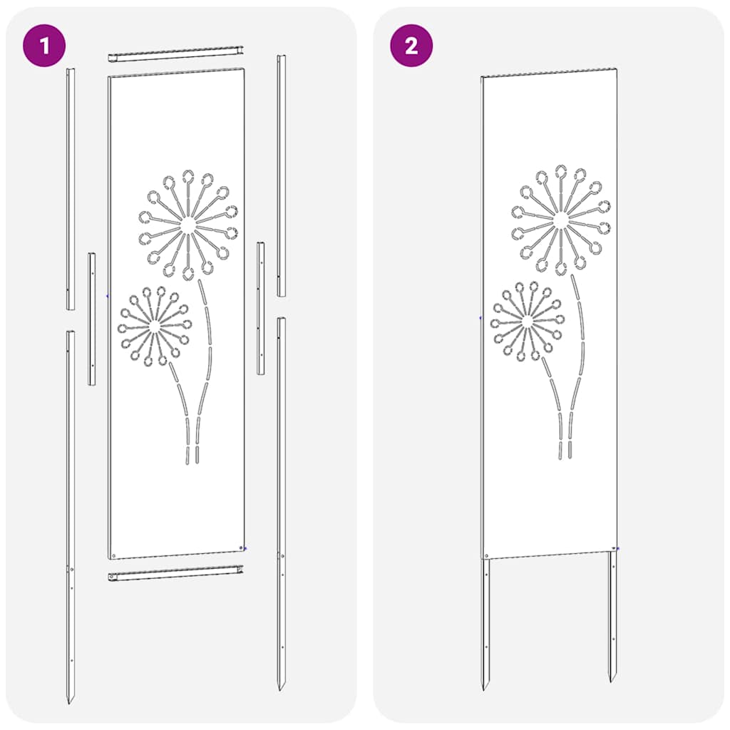 Ecran de intimitate pentru grădină Traforaj Alb 32 x 140 cm