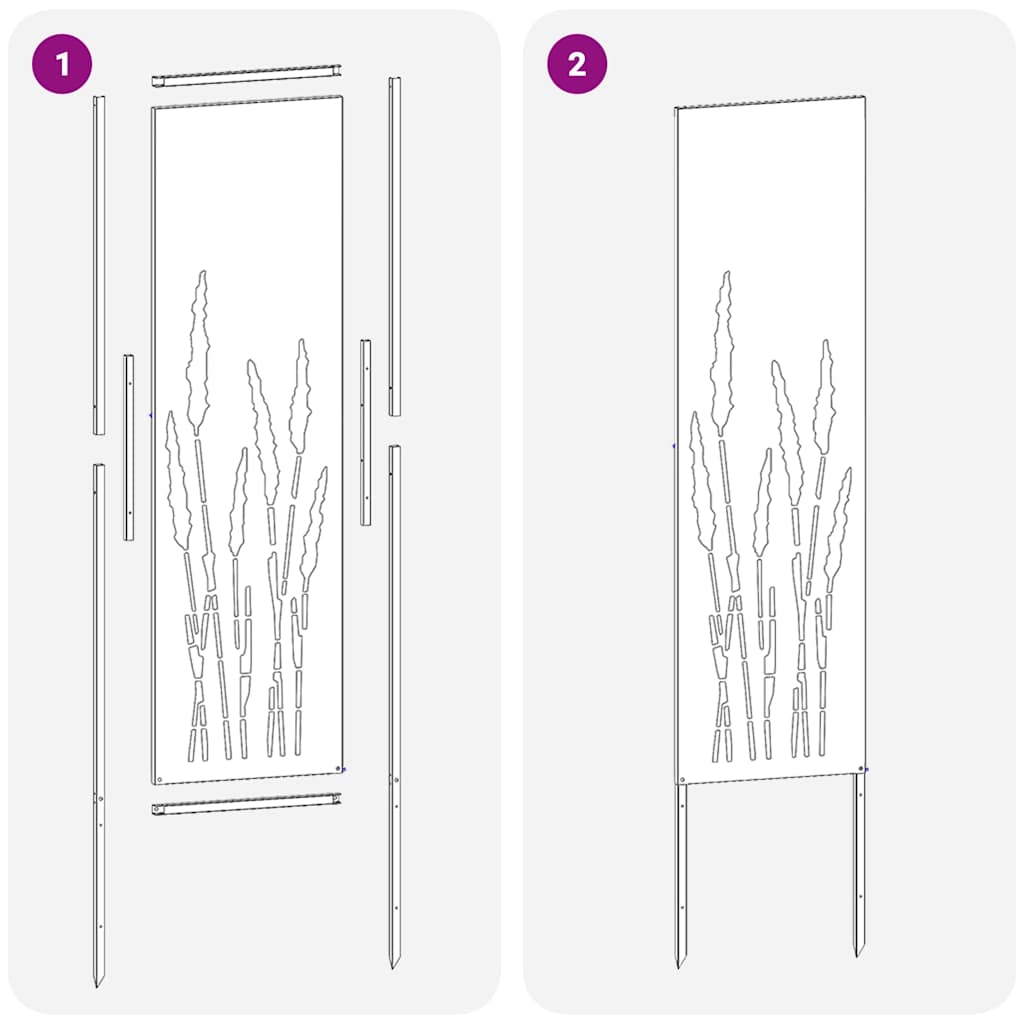 Ecran de intimitate pentru grădină Traforaj Negru 32 x 140 cm