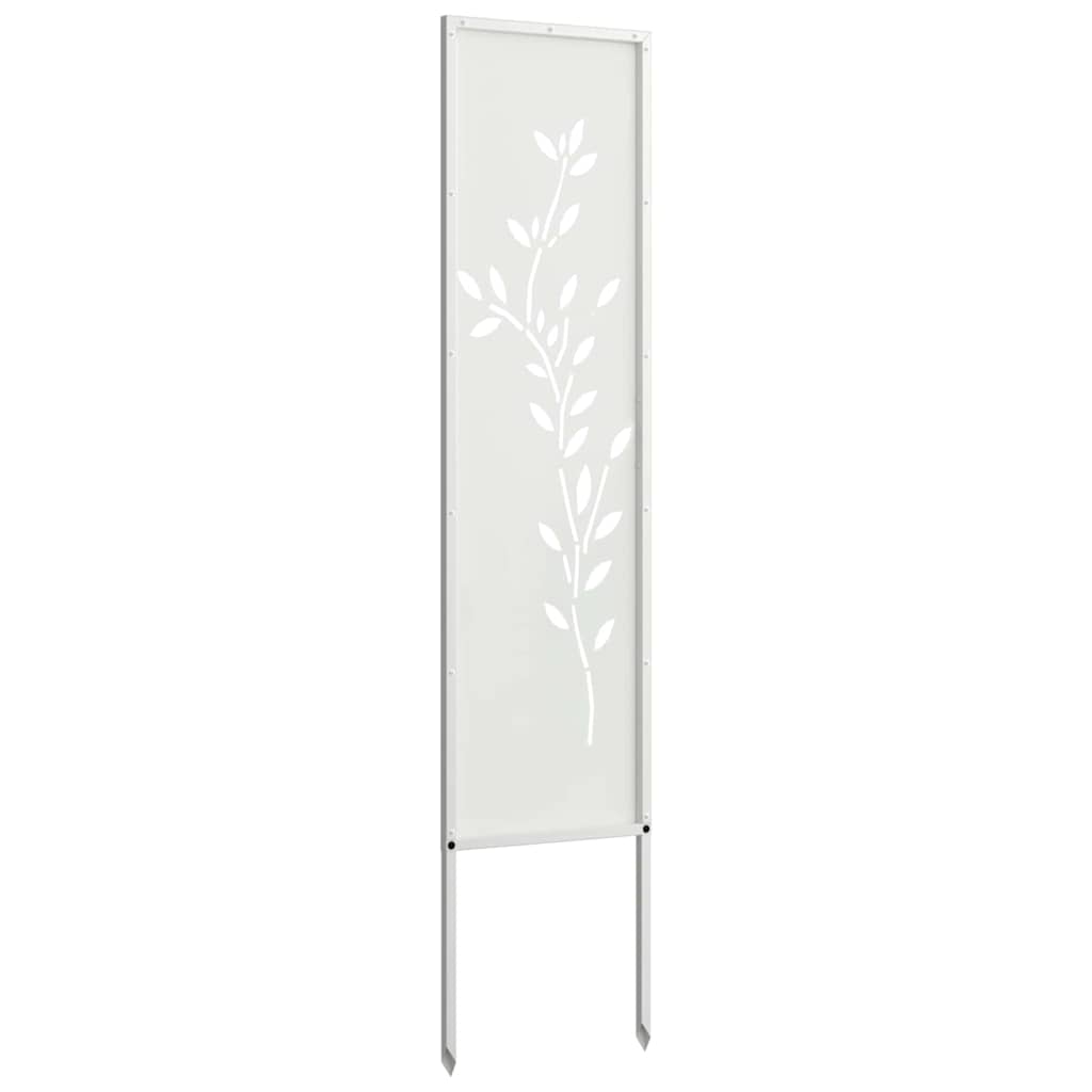 Ecran de intimitate pentru grădină Floral Alb 32 x 140 cm