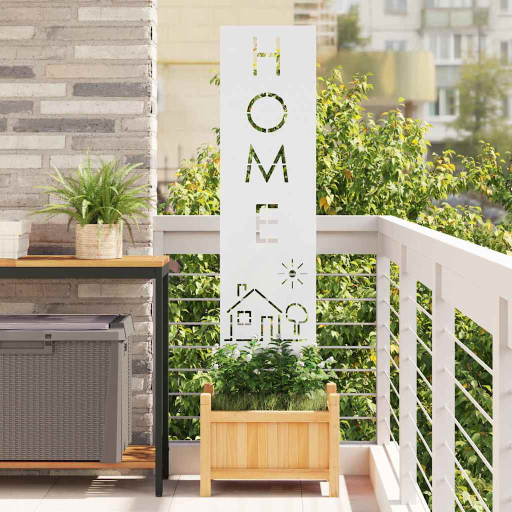 Ecran de intimitate pentru grădină Traforaj Alb 32 x 140 cm