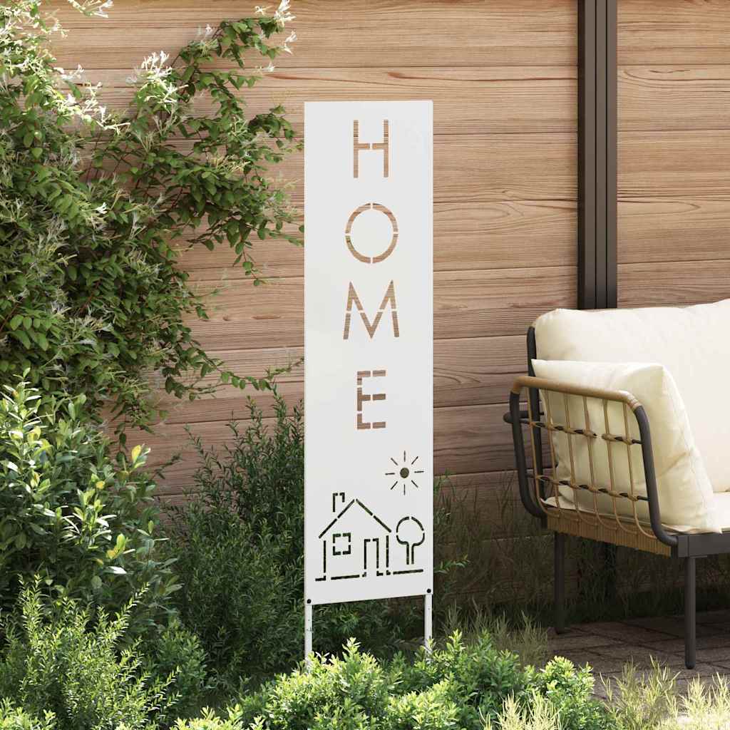 Ecran de intimitate pentru grădină Traforaj Alb 32 x 140 cm