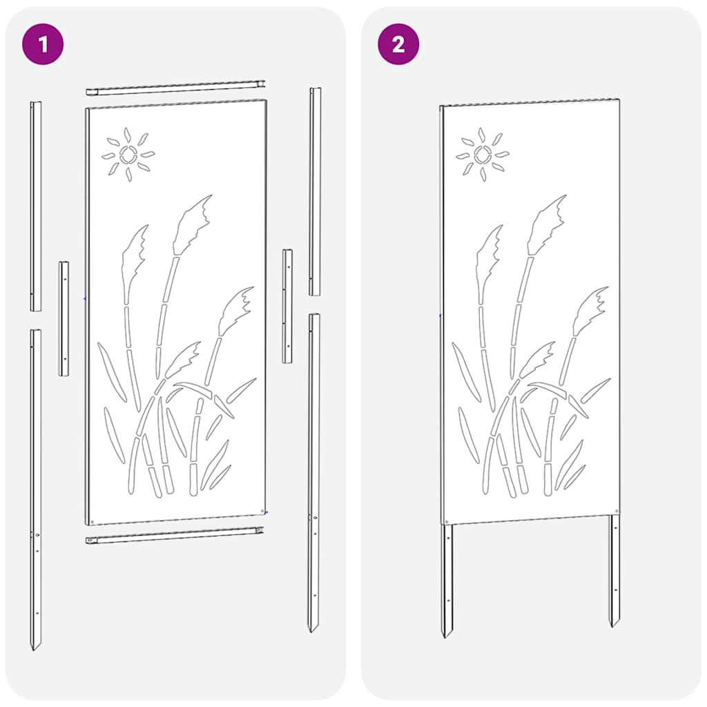 Ecran de intimitate pentru grădină Traforaj Alb 50 x 140 cm