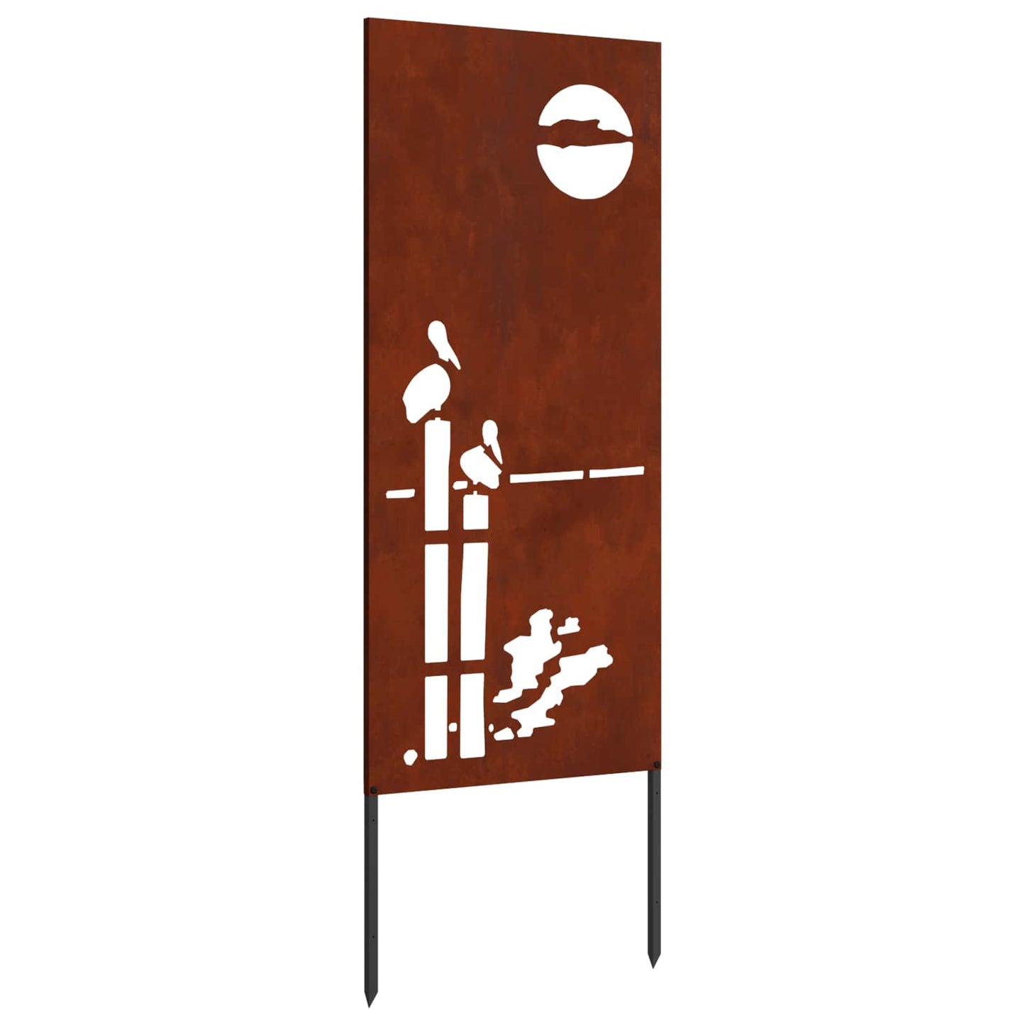 Ecran de intimitate pentru grădină Traforaj Ruginit 50 x 140 cm