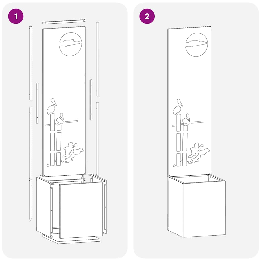 Ecran de intimitate pentru grădină Argintiu 32 x 140 cm