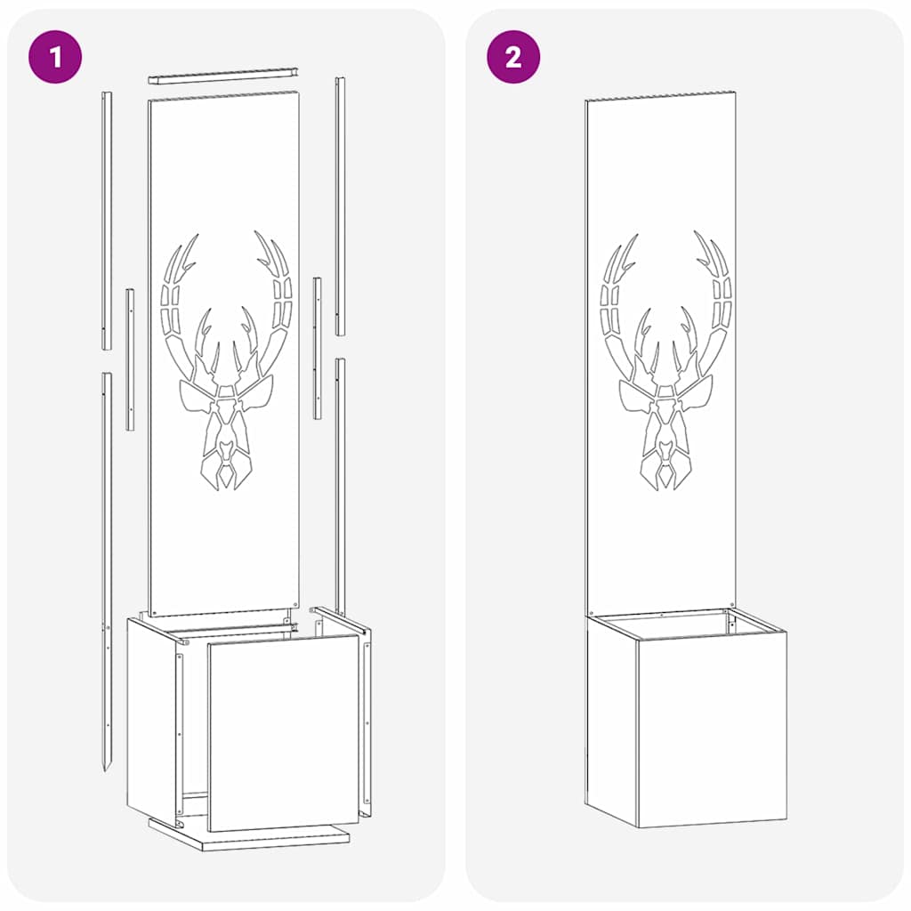 Ecran de intimitate pentru grădină Alb 32 x 32 x 150 cm