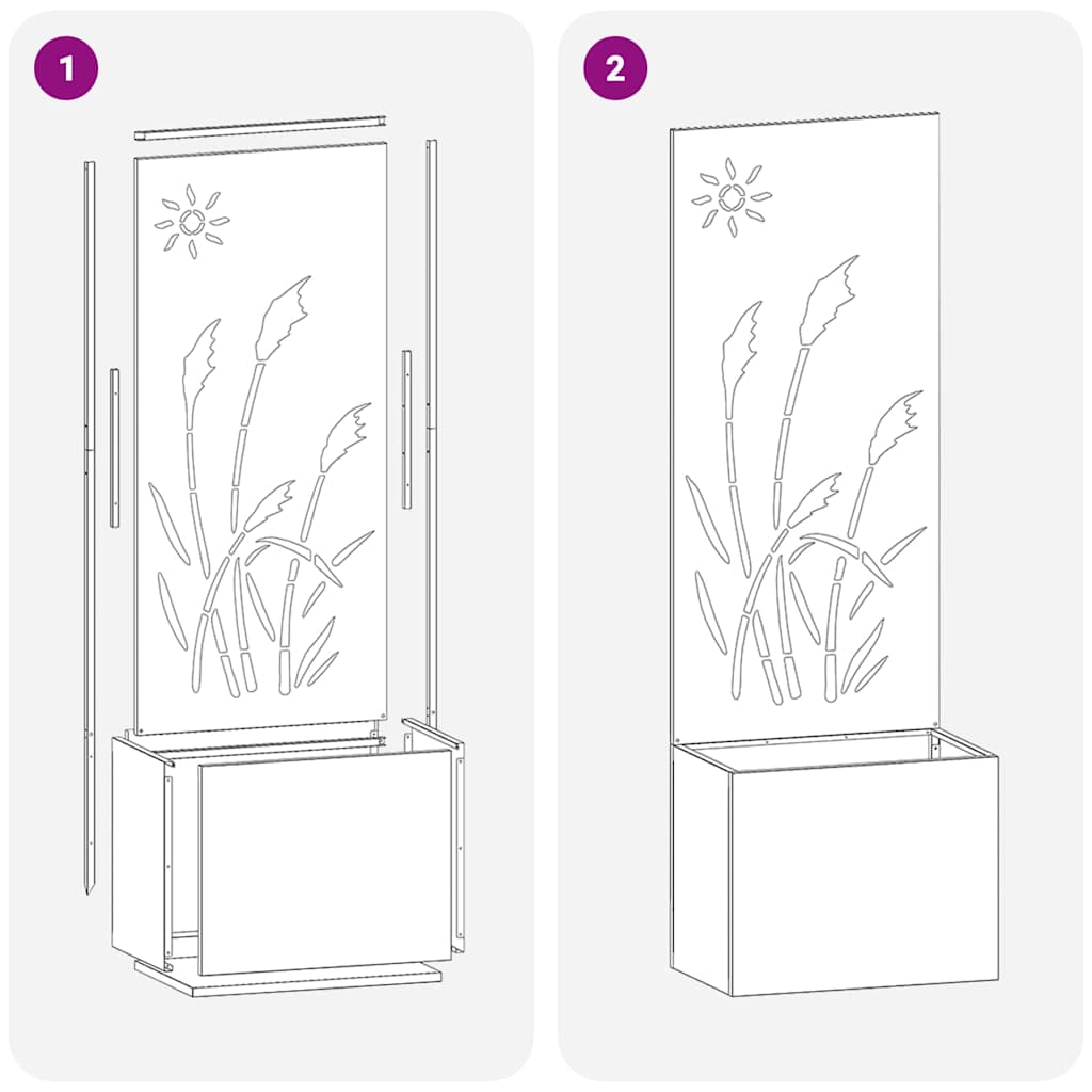 Ecran de intimitate pentru grădină Traforaj Negru 50 x 140 cm