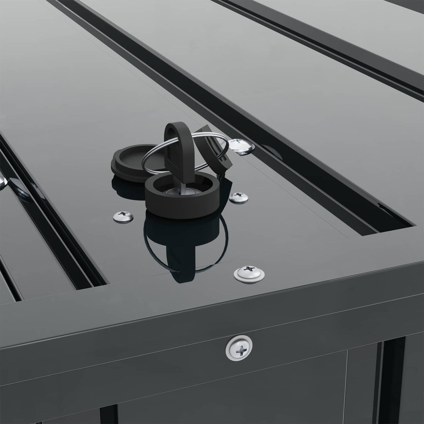 Cutie de depozitare pentru grădină Negru 101 x 82 x 50 cm Oțel