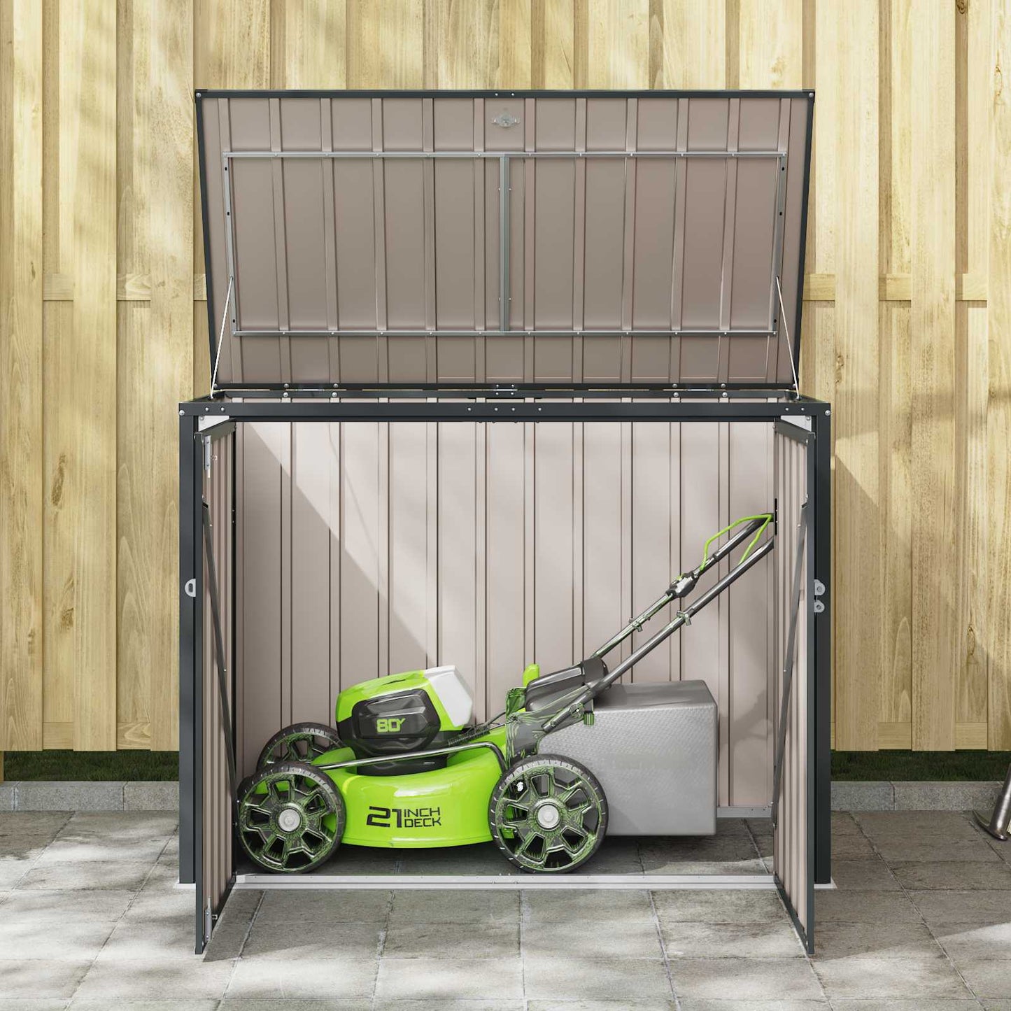 Cutie de depozitare pentru grădină Negru 151,5 x 82 x 110,5 cm