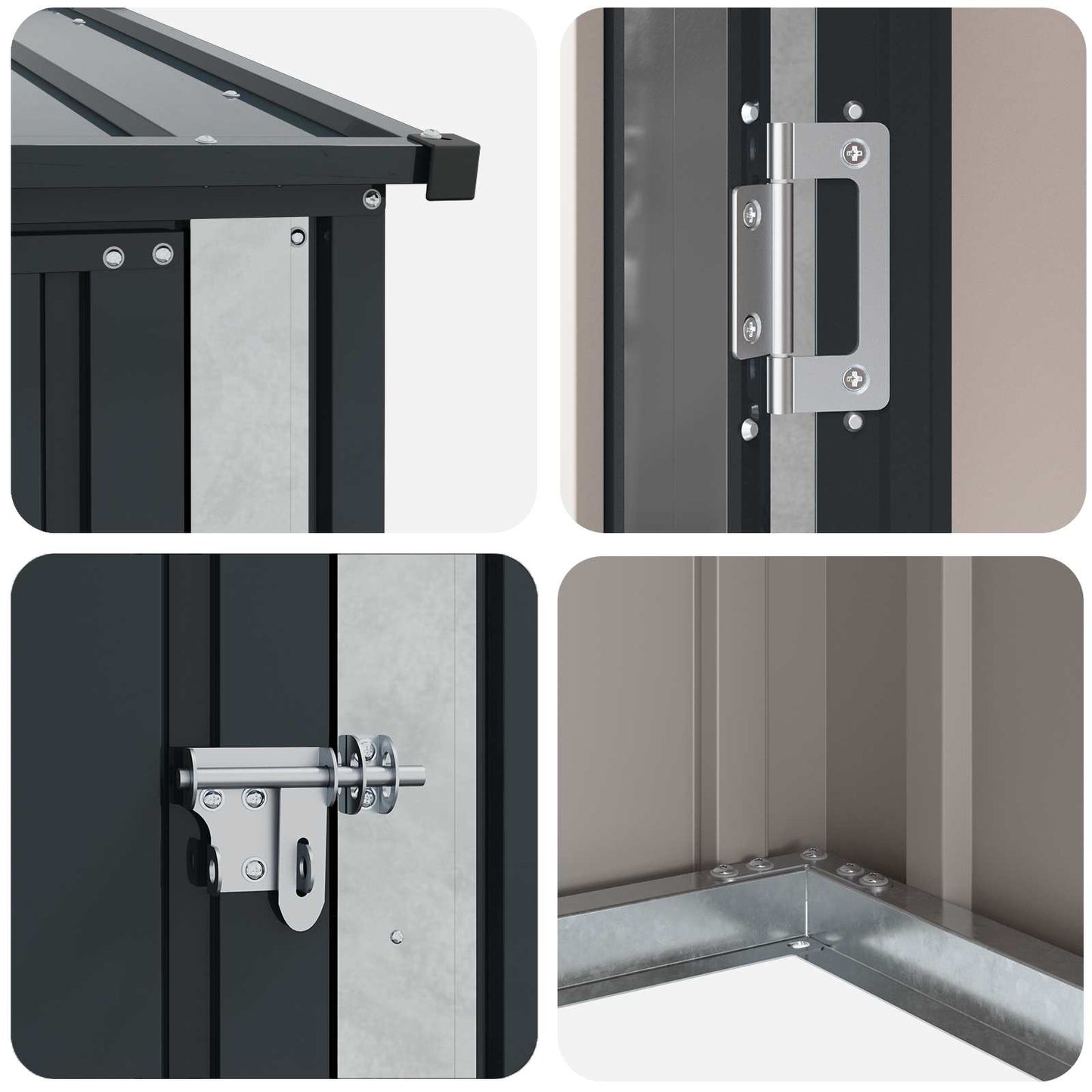 Magazii pentru grădină Antracit 140,5 x 74 x 200 cm Metal