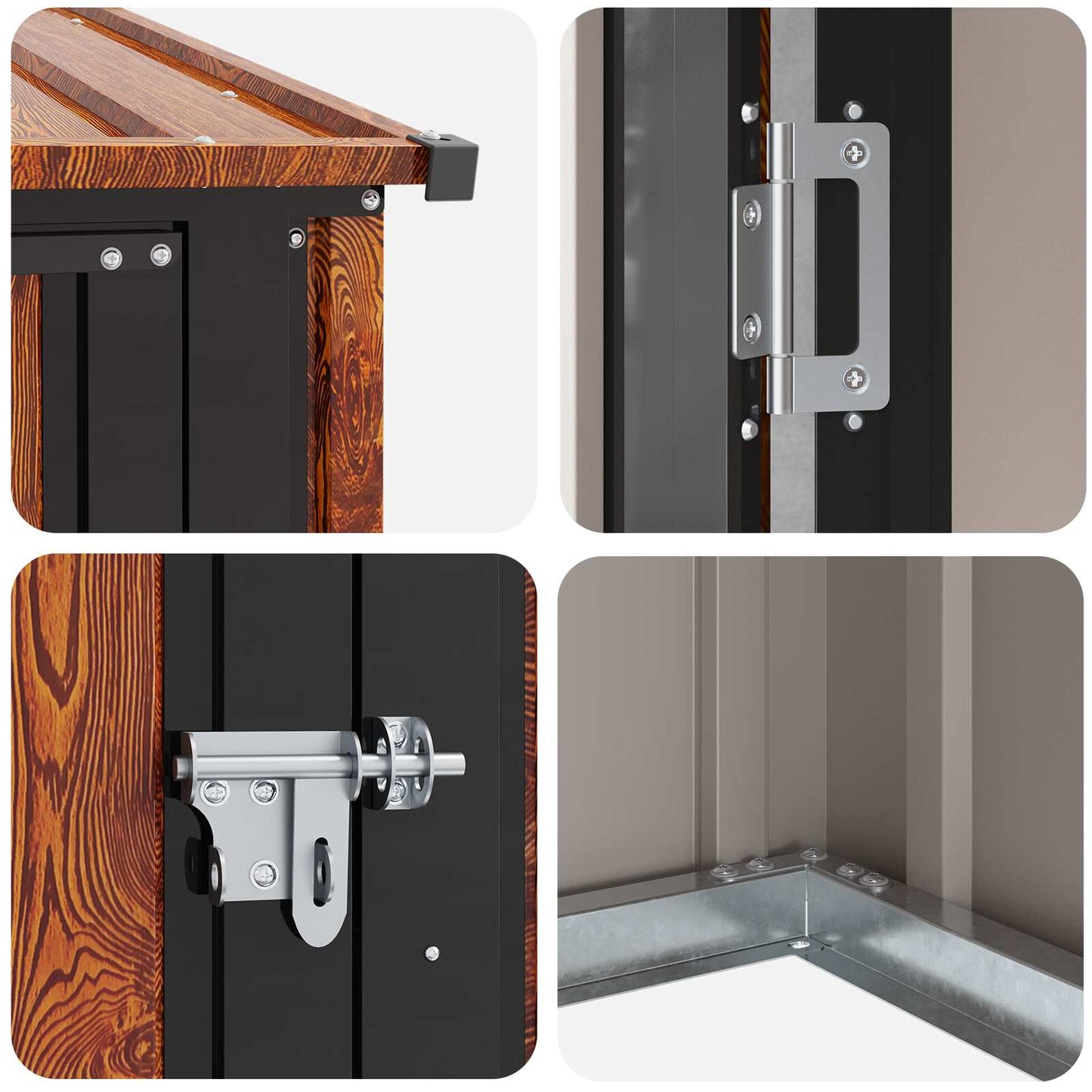 Magazii pentru grădină Maro 203,5 x 73 x 200 cm Metal