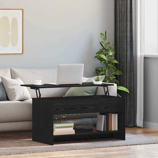 Masă de cafea Stejar Negru 80 x 50,5 x 41,5 cm Lemn compozit