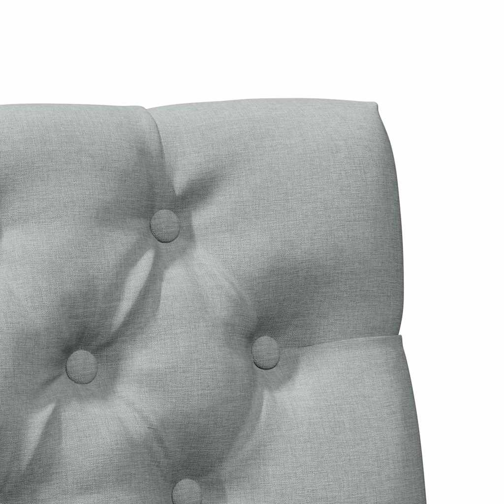 Tăblie tapițată Gri deschis 75 cm Lemn de pin masiv