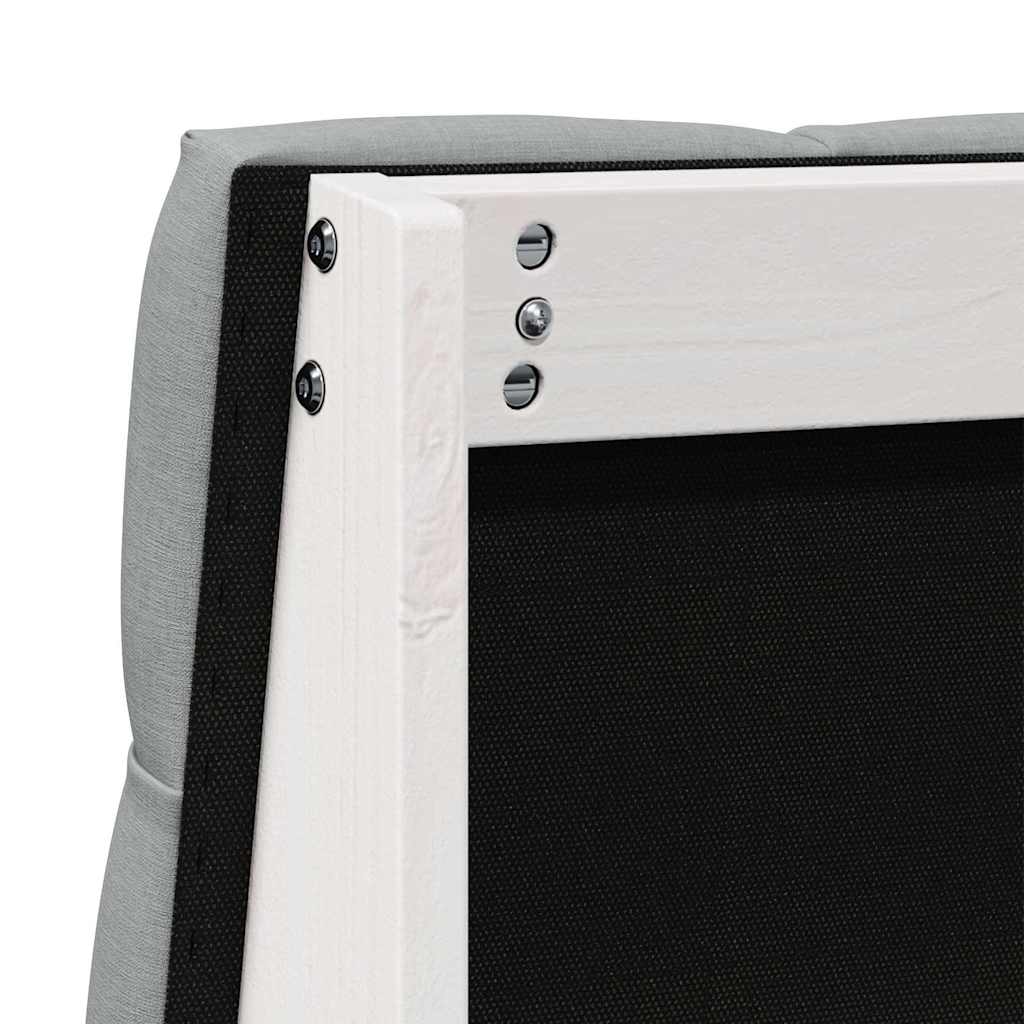 Tăblie tapițată Gri deschis 75 cm Lemn de pin masiv