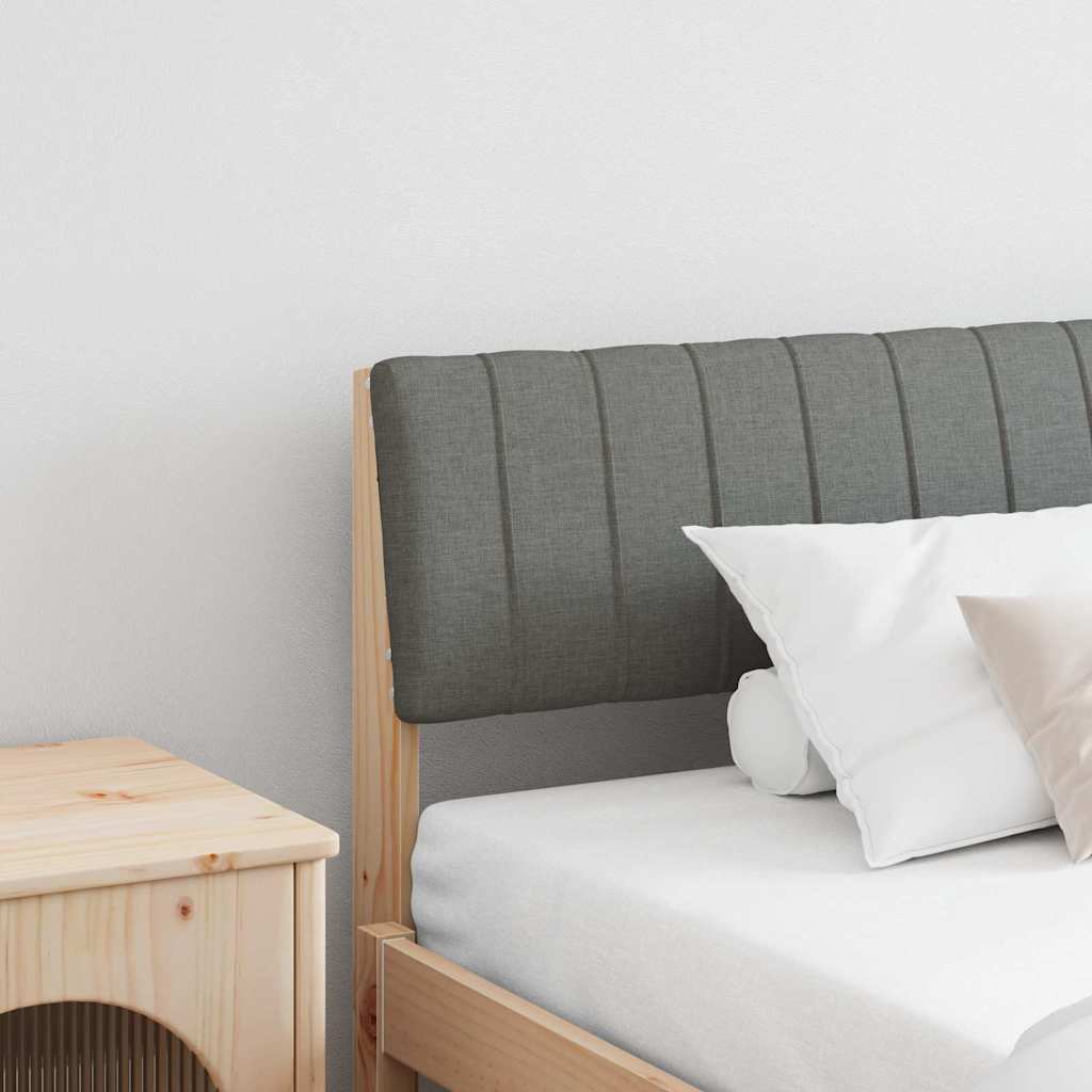 Tăblie tapițată Gri închis 200 cm Lemn de pin masiv