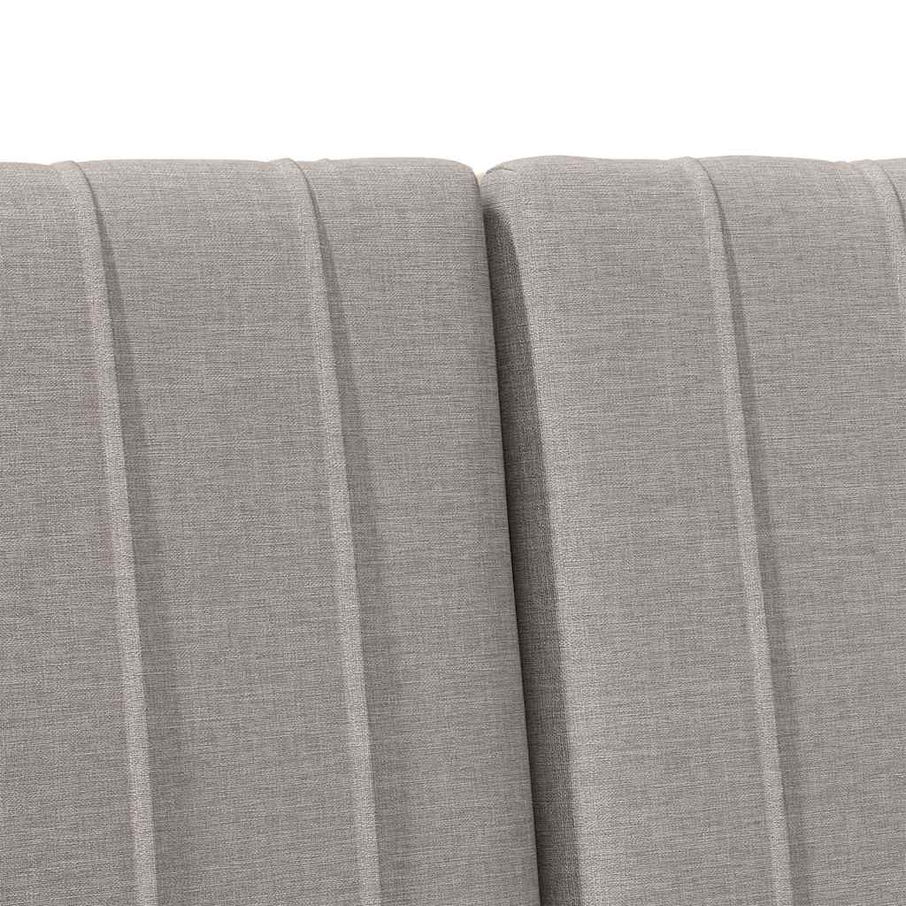 Tăblie tapițată Gri taupe 120 cm Lemn de pin masiv