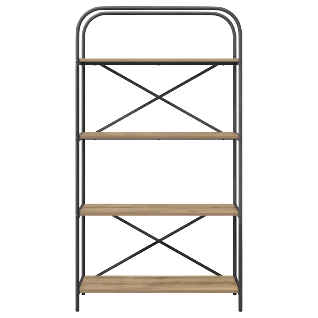 Raft pentru cărți stejar artizanal 80 x 30 x 146 cm