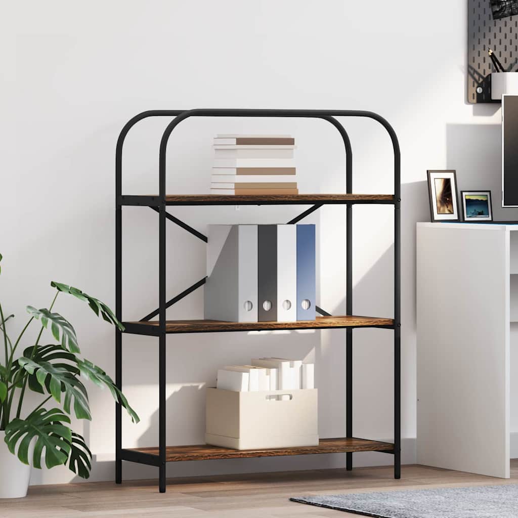 Raft pentru cărți Stejar afumat 80 x 30 x 109 cm Lemn compozit