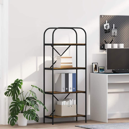 Raft pentru cărți Stejar afumat 60 x 30 x 146 cm Lemn compozit