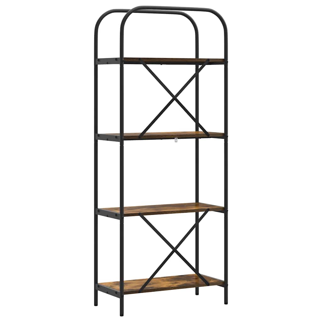 Raft pentru cărți Stejar afumat 60 x 30 x 146 cm Lemn compozit