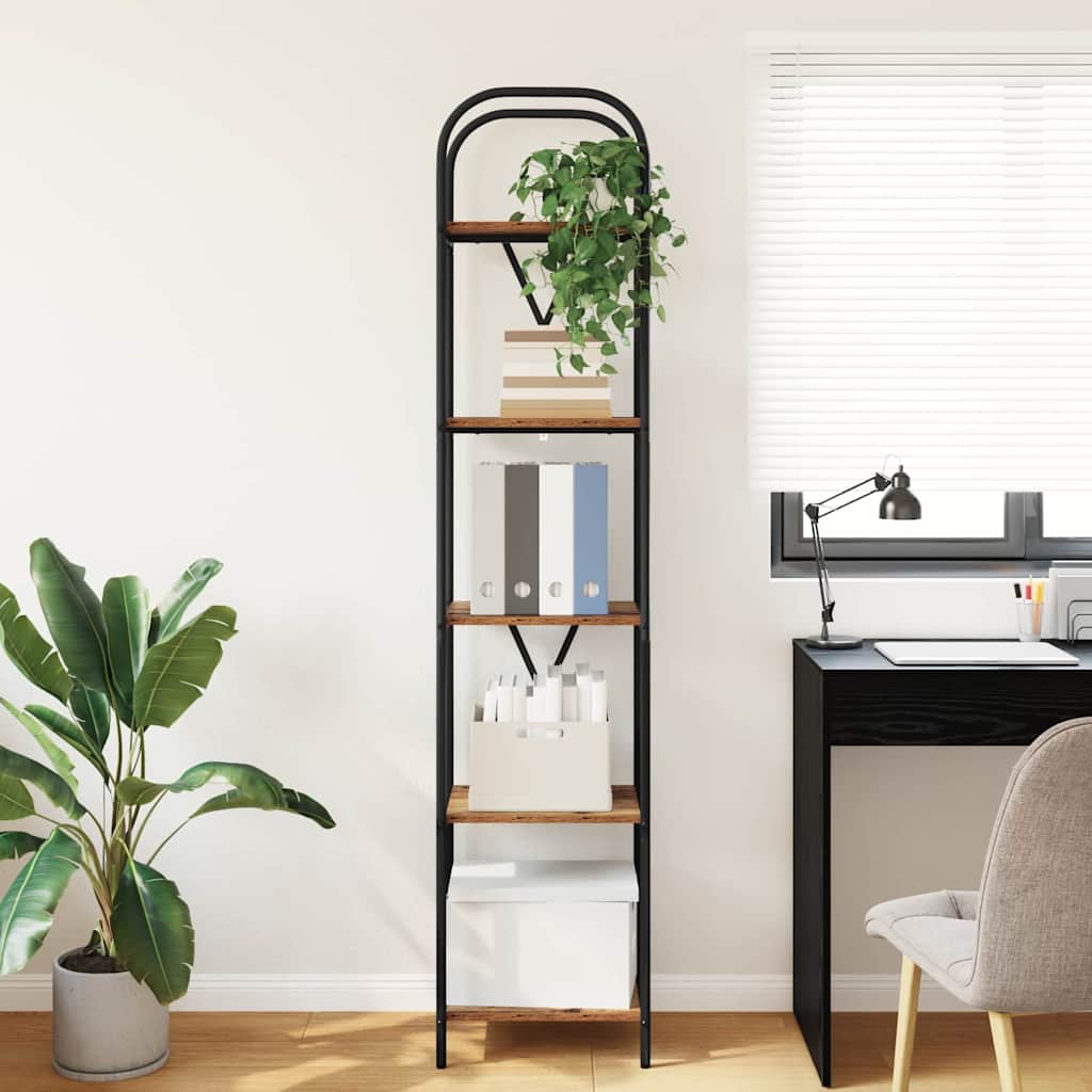 Raft pentru cărți Lemn vechi 40 x 30 x 183 cm Lemn compozit