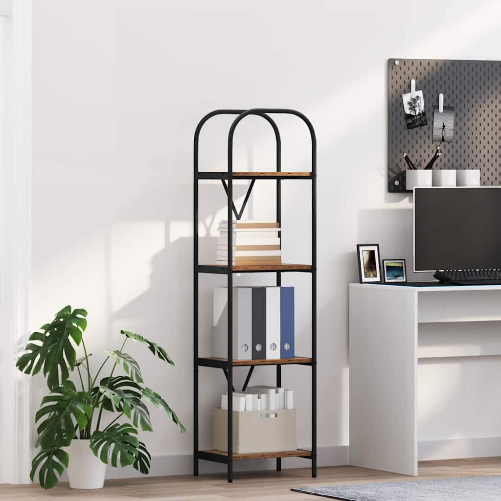 Raft pentru cărți Lemn vechi 40 x 30 x 146 cm Lemn compozit