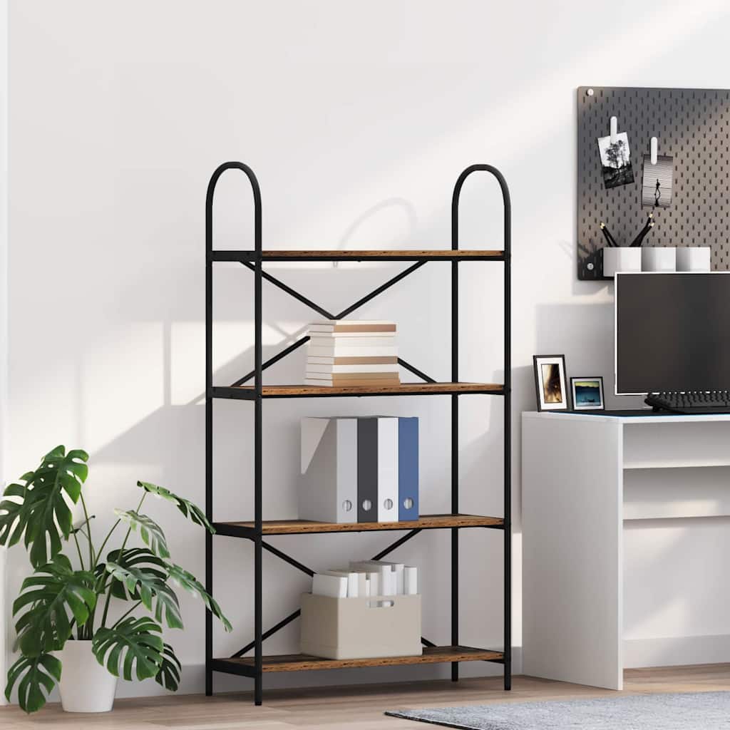 Raft pentru cărți Lemn vechi 80 x 30 x 146 cm Lemn compozit