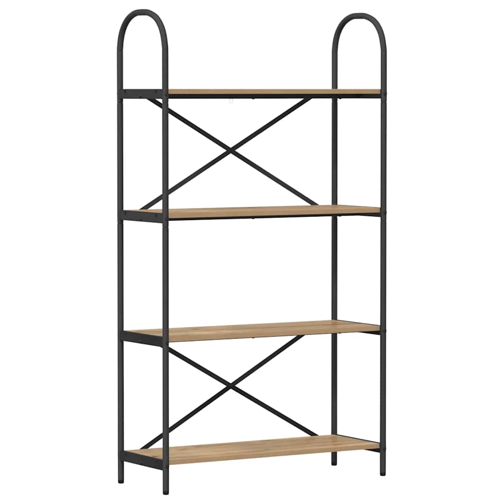 Raft pentru cărți stejar artizanal 80 x 30 x 146 cm