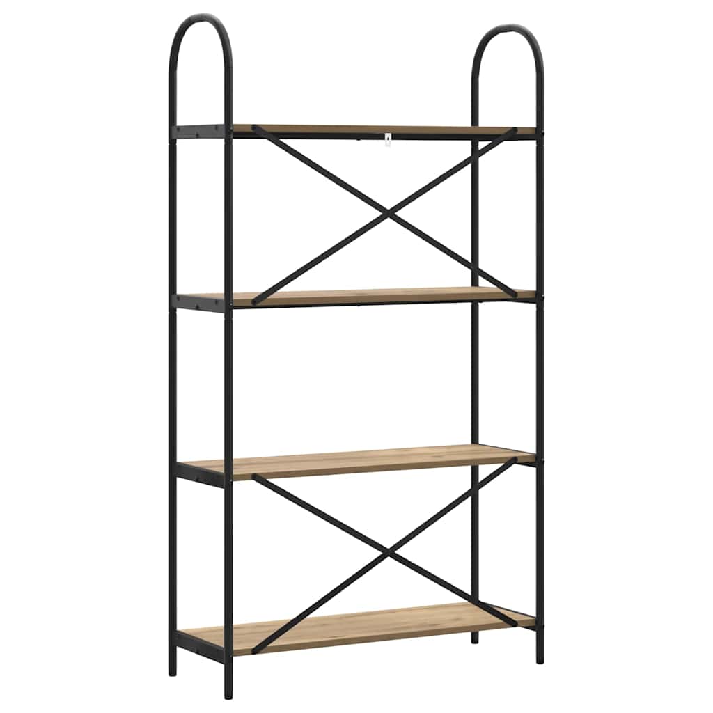 Raft pentru cărți stejar artizanal 80 x 30 x 146 cm